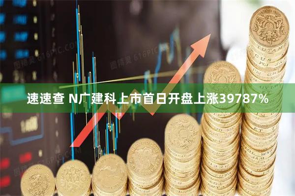 速速查 N广建科上市首日开盘上涨39787%