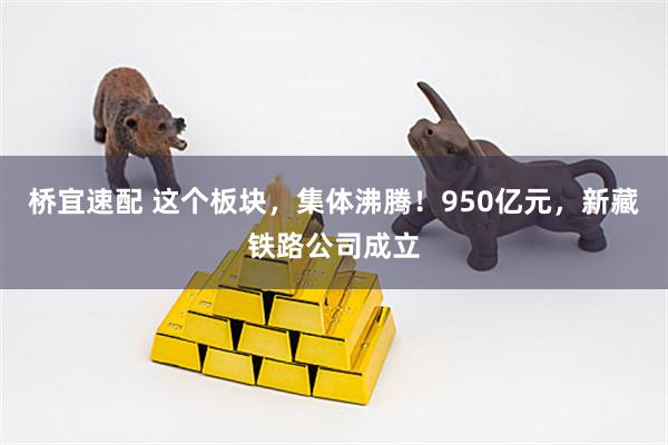 桥宜速配 这个板块,集体沸腾!950亿元,新藏铁路公司成立