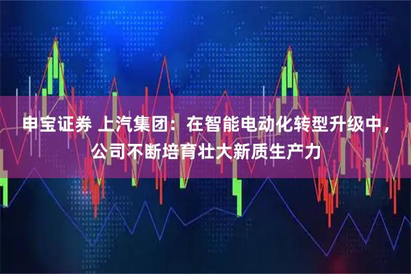 申宝证券 上汽集团：在智能电动化转型升级中，公司不断培育壮大新质生产力